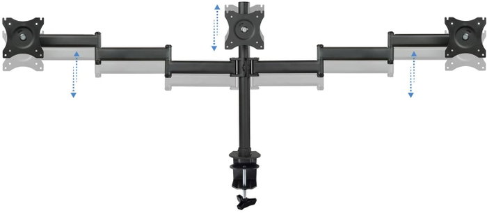 TOOQ DB1327TN-B Soporte para 3 Monitores de 13-27 pulgadas TOOQ DB1327TN-B Soporte para 3 Monitores de 13-27 pulgadas